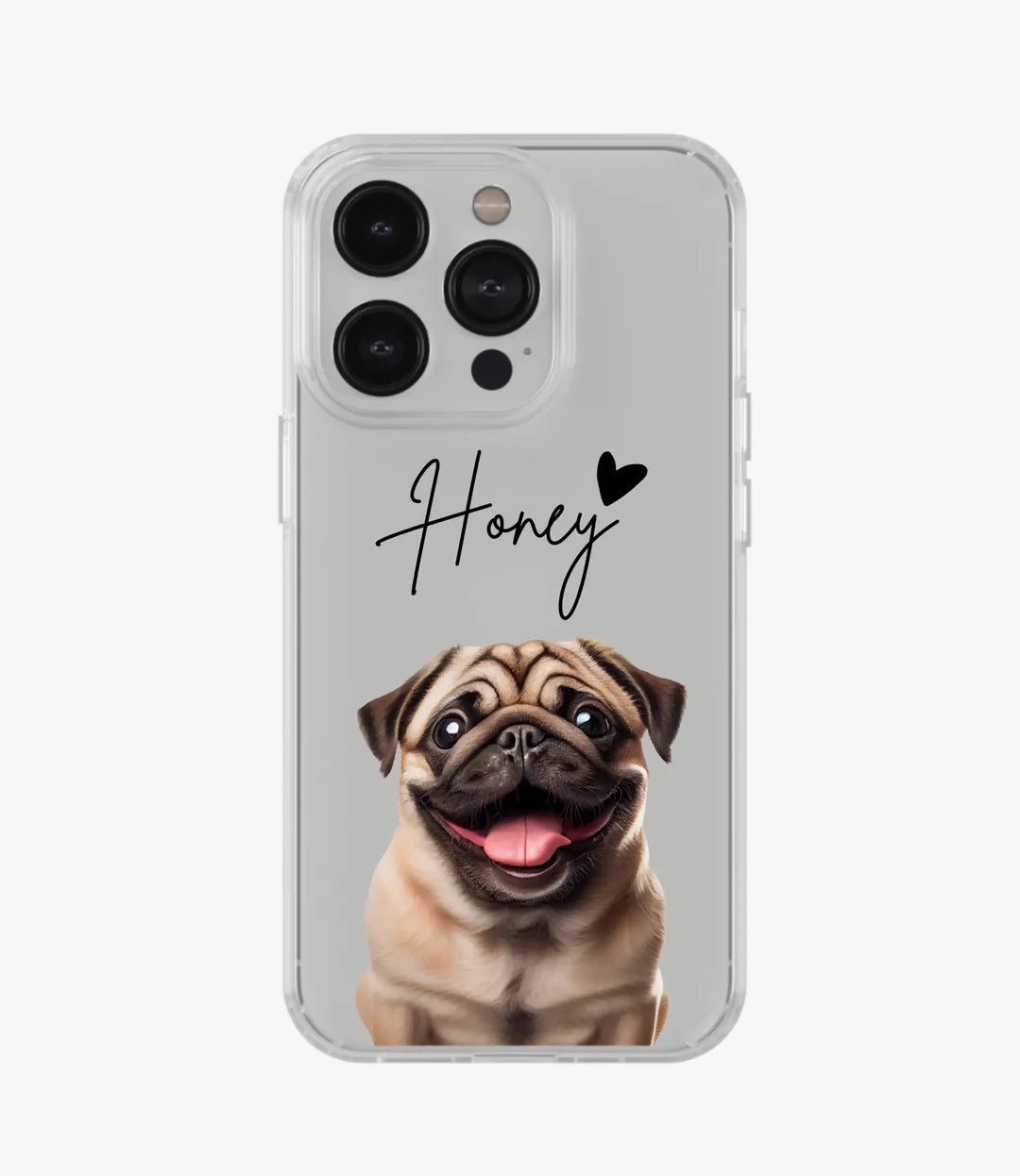 Pug Custom Name Clear Case