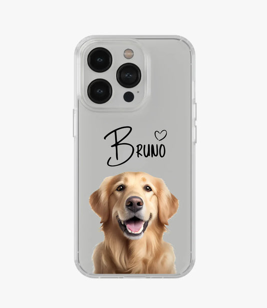 Golden Retriever Custom Name Clear Case