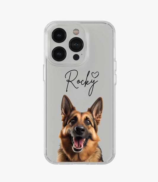 German Shepherd Custom Name Clear Case