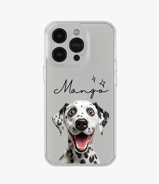 Dalmatian Custom Name Clear Case