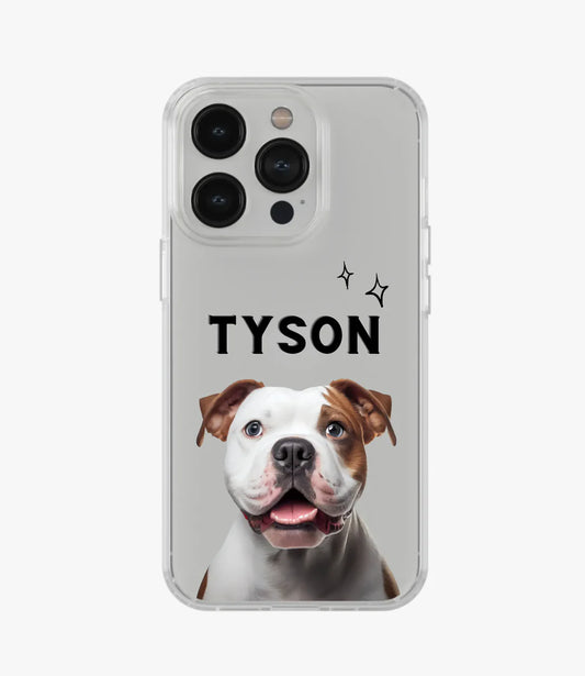 Bull Dog Custom Name Clear Case
